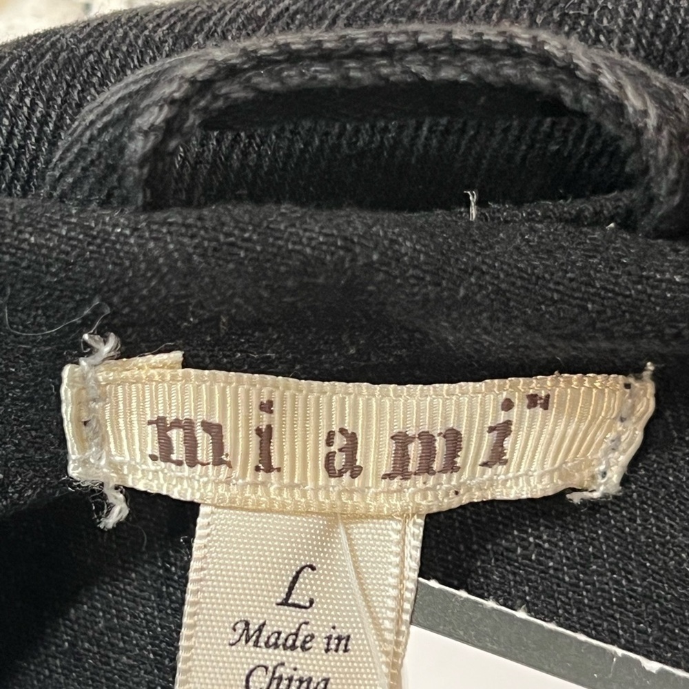 Miami Classic Black Denim Jacket Size M - Picture 2 of 9